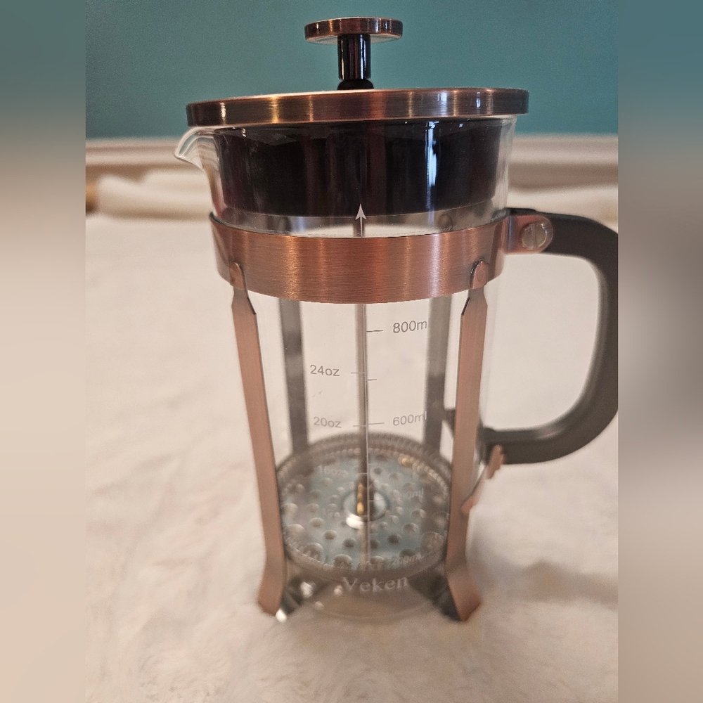 Copper-Tone French Press Coffee Maker - 800ml